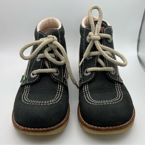 Kickers Kids Kick Hi-Core Navy Leather Shoe Booties EU 29 US 12 – Made in Italy